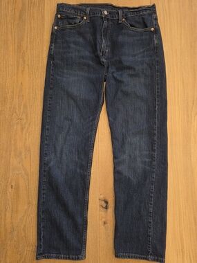 Levi's 36x 32 Dark Blue Slim Straight Jeans for Men